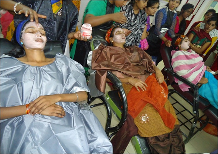 some pictures during beauty & wellness Training Loading Image