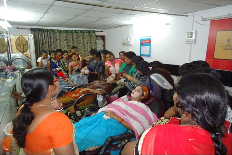 some pictures during beauty & wellness Training Loading Image